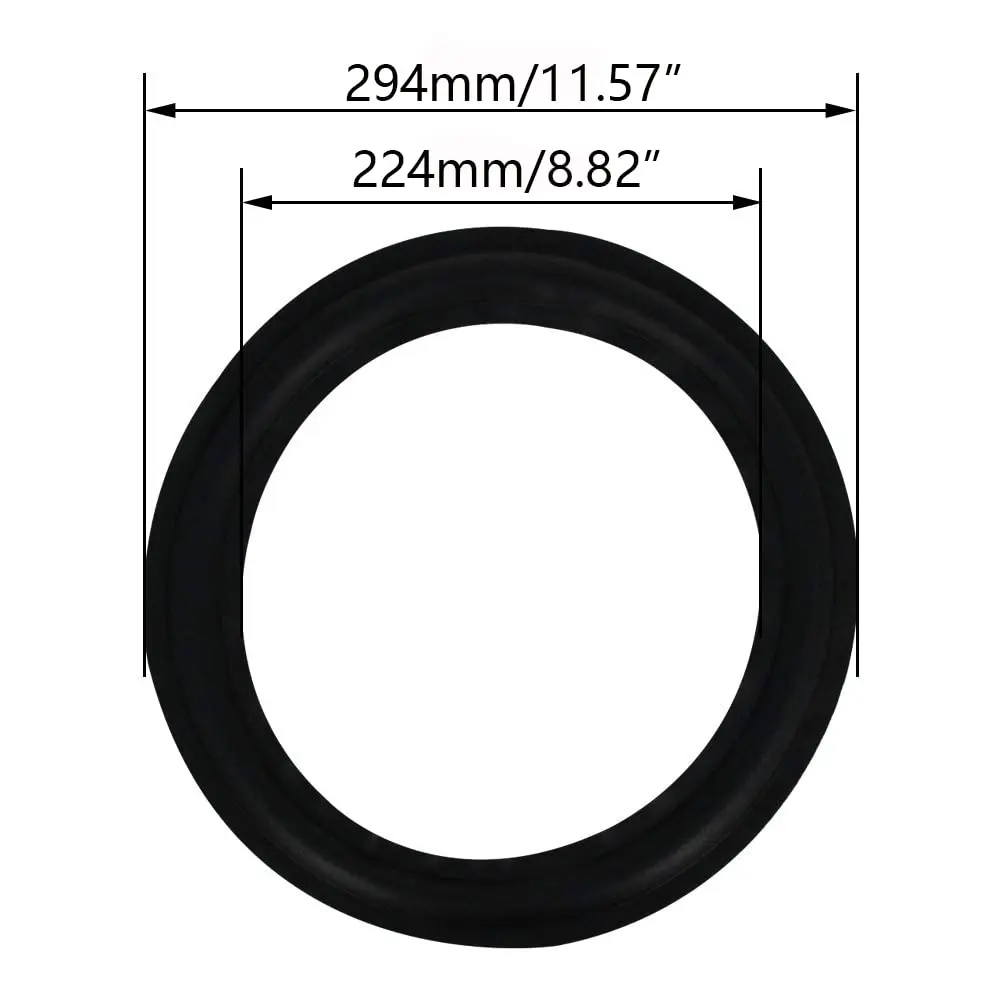 Fielect 12 Inch Speaker Rubber Edge Surround Rings | Durable DIY Replacement for Speaker Repair - view 2