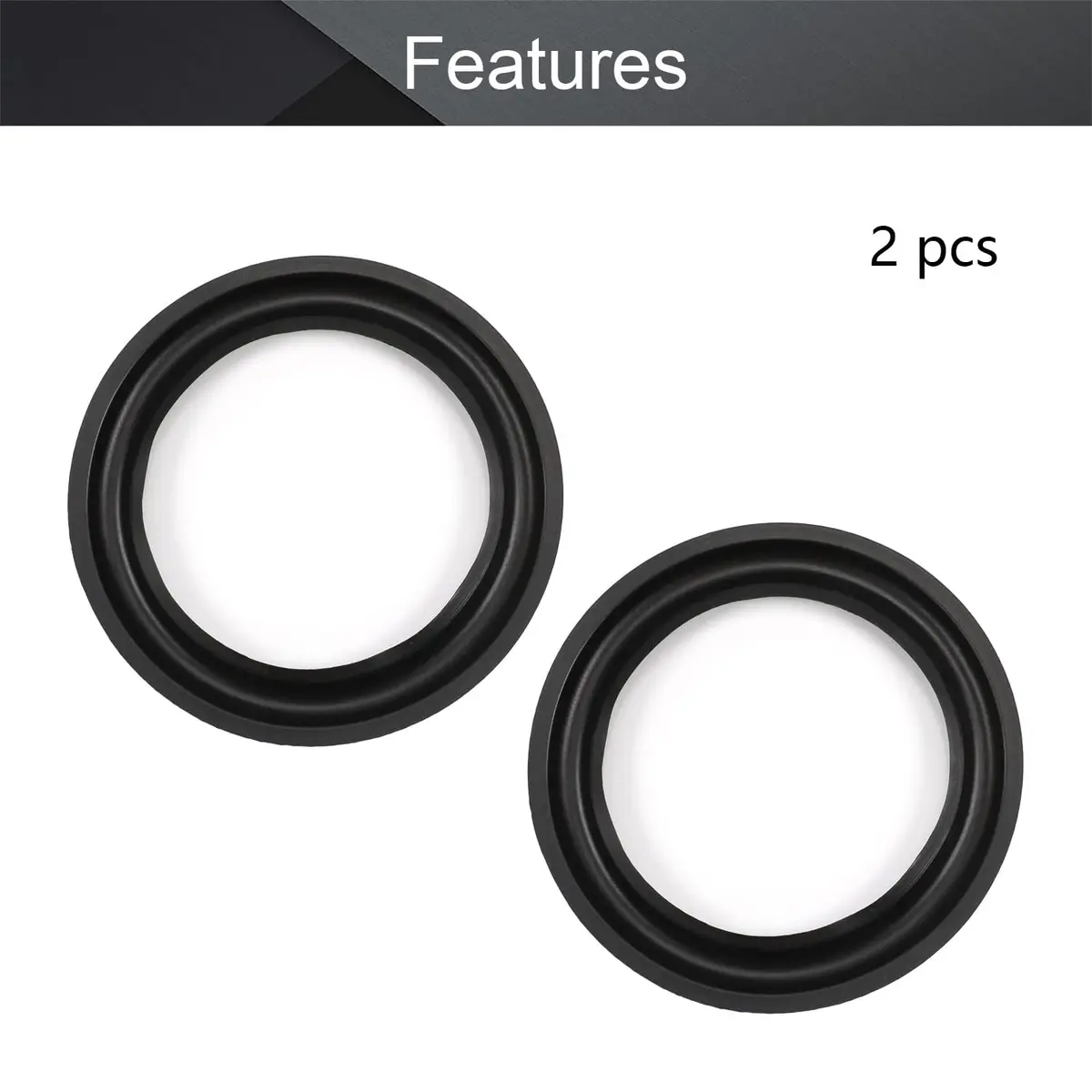 Fielect 12 Inch Speaker Rubber Edge Surround Rings | Durable DIY Replacement for Speaker Repair - view 3