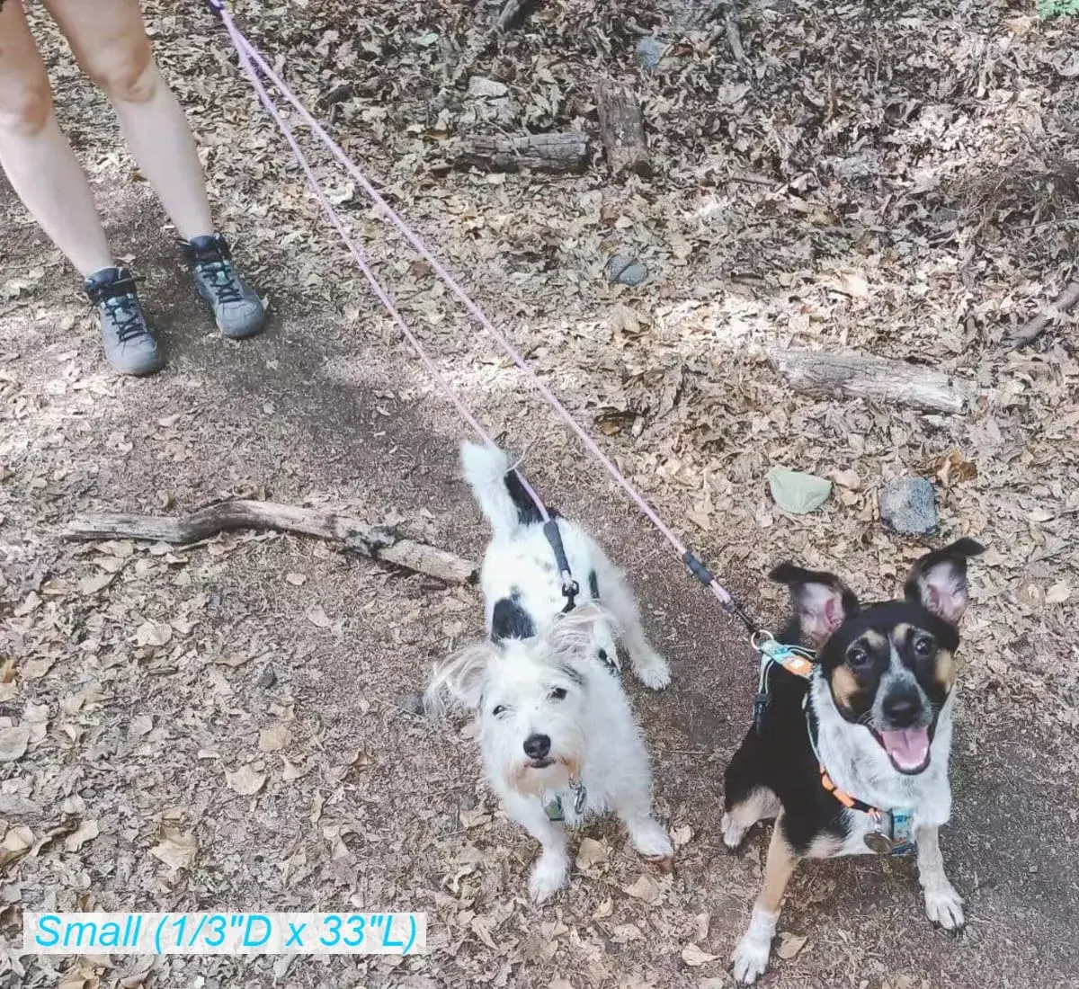 Mycicy Double Dog Leash Coupler 0.8cm (1/3") x 84cm (33") | Tangle-Free Dual Dog Lead for 4.5-16kg Dogs - view 6