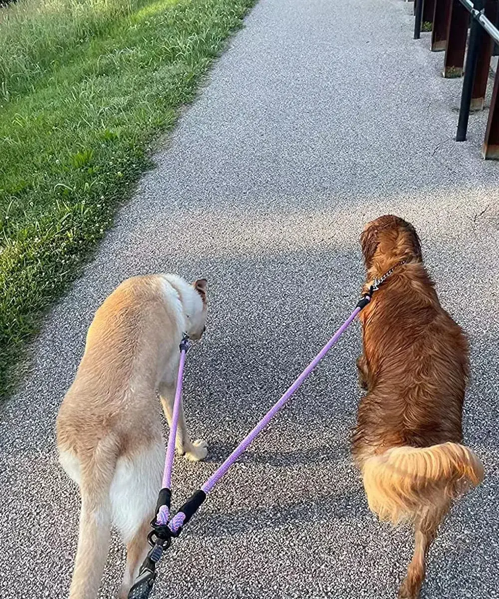 Mycicy Double Dog Leash Coupler 0.8cm (1/3") x 84cm (33") | Tangle-Free Dual Dog Lead for 4.5-16kg Dogs - view 8