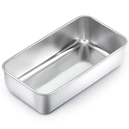 TeamFar Stainless Steel Loaf Pan 23cm x 13cm (9.25" x 5") | Healthy Non-Toxic Baking for Bread & Cakes - main product image
