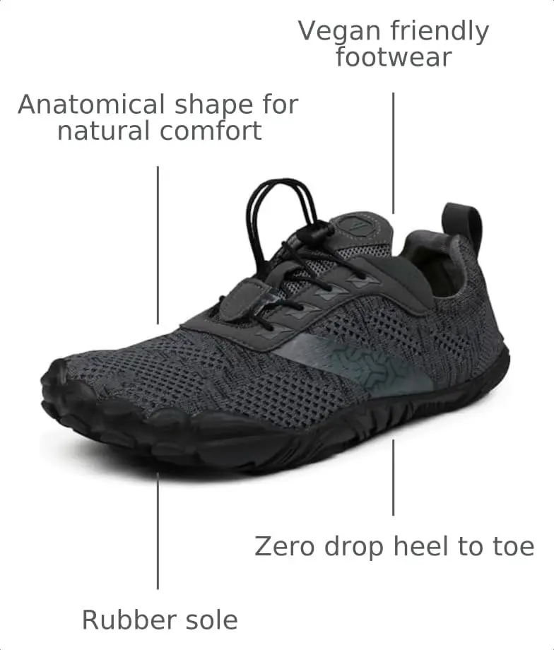 WHITIN Men's Wide Width Trail Running Shoes 11 | Zero Drop, Vegan, Minimalist Design - view 4
