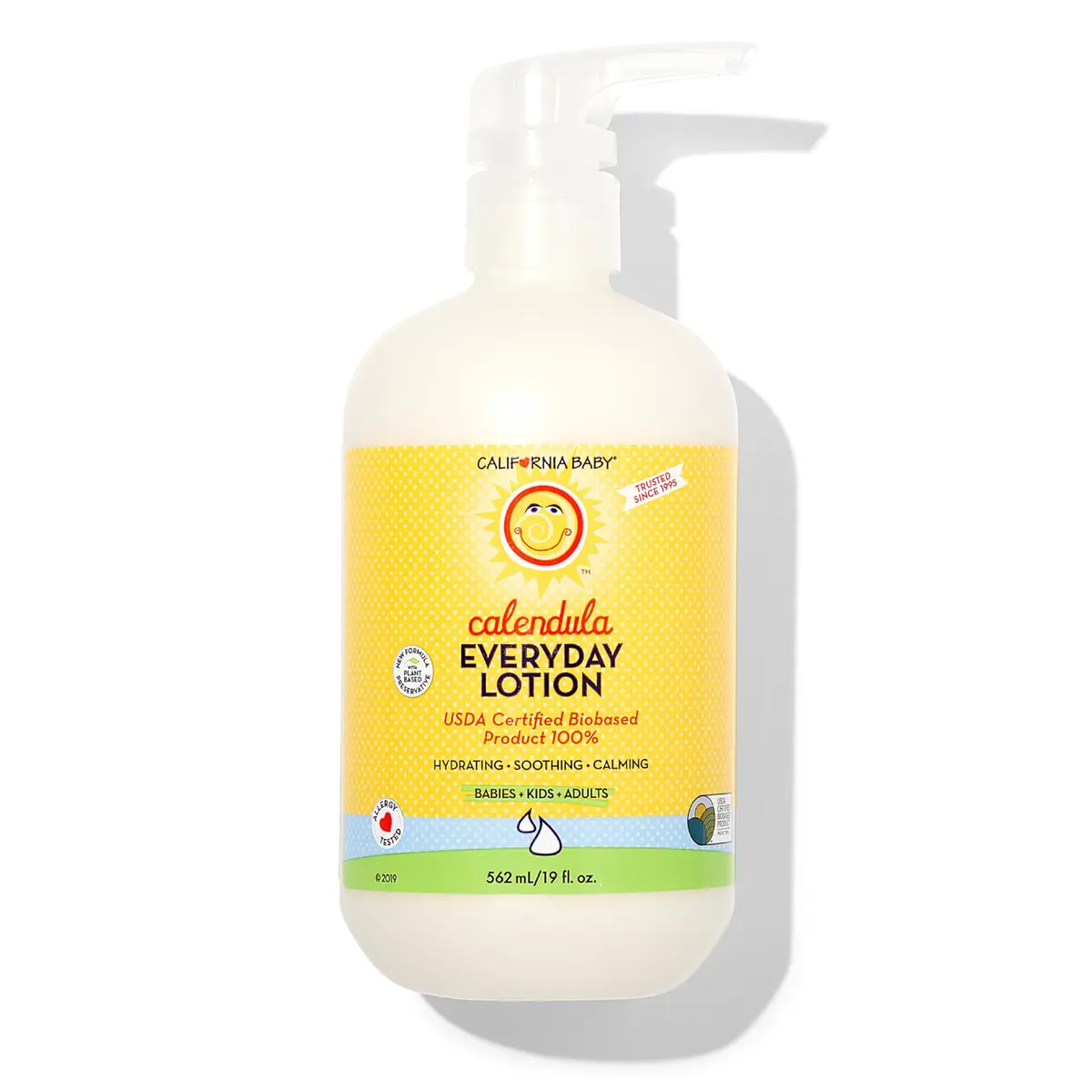 California Baby Calendula Lotion | 19 oz (562 ml) | USDA Certified 100% Plant-Based Moisturizer for Sensitive Skin - main product image