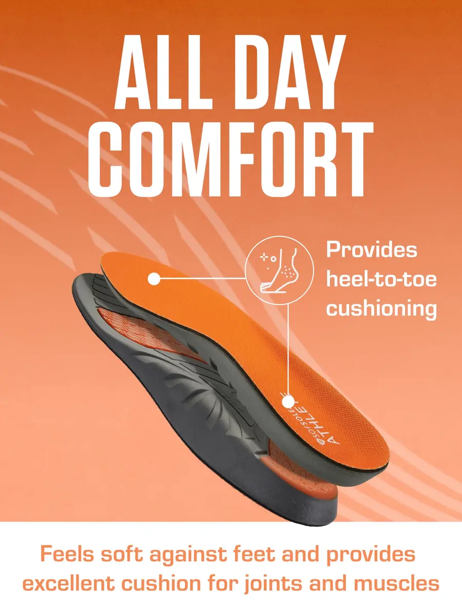 Sof Sole Insoles Men's ATHLETE Performance Full-Length Gel Shoe Insert | Shock Absorption & All-Day Comfort (Men's 11-12.5) - view 3