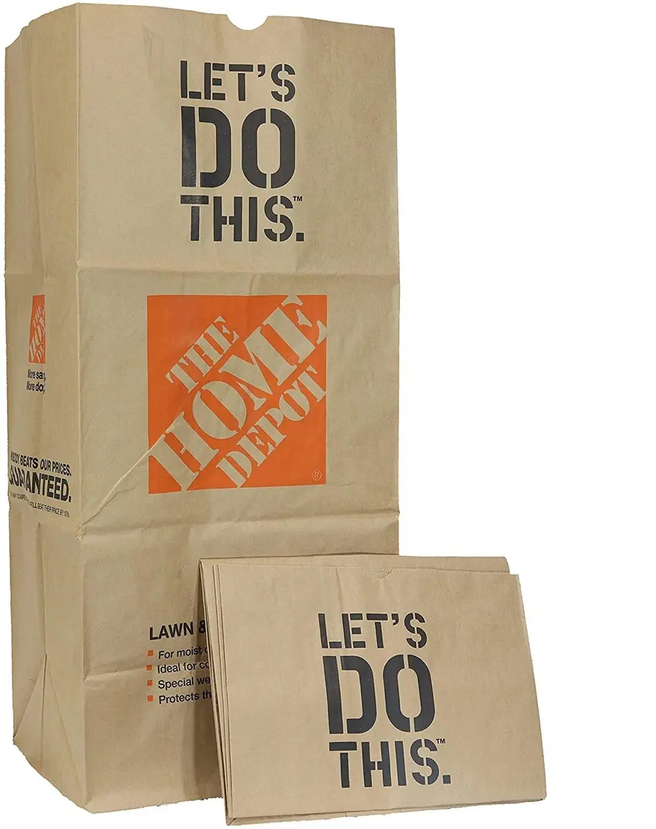 Home Depot Heavy Duty Brown Paper Lawn & Refuse Bags 30 Gallon | Garden & Yard Waste Solution - main product image