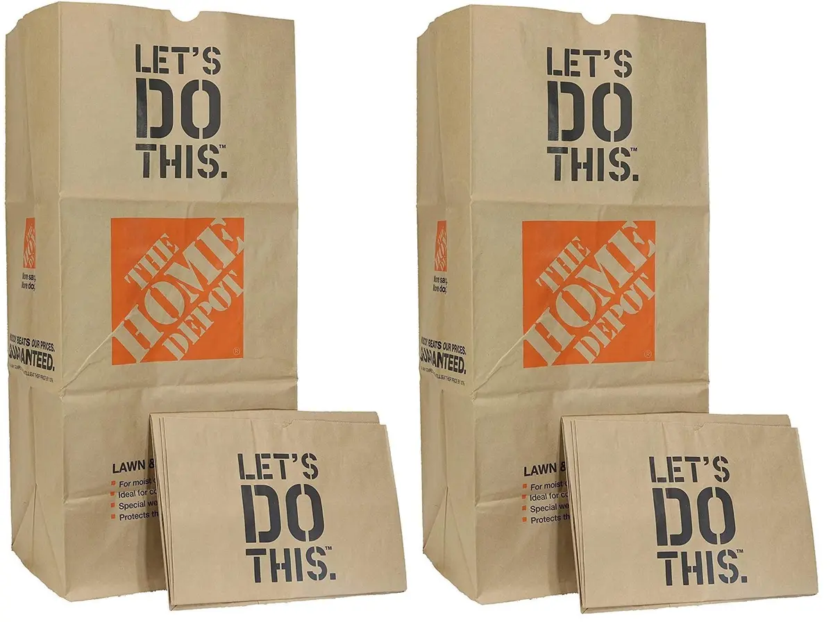Home Depot Heavy Duty Brown Paper Lawn & Refuse Bags 30 Gallon | Garden & Yard Waste Solution - view 2