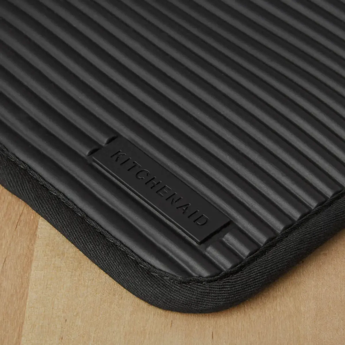 KitchenAid Ribbed Soft Silicone Pot Holder 2-Pack Set, Matte Black, 18cm x 23cm (7"x9") | Heat Resistant Up to 500°F - view 2