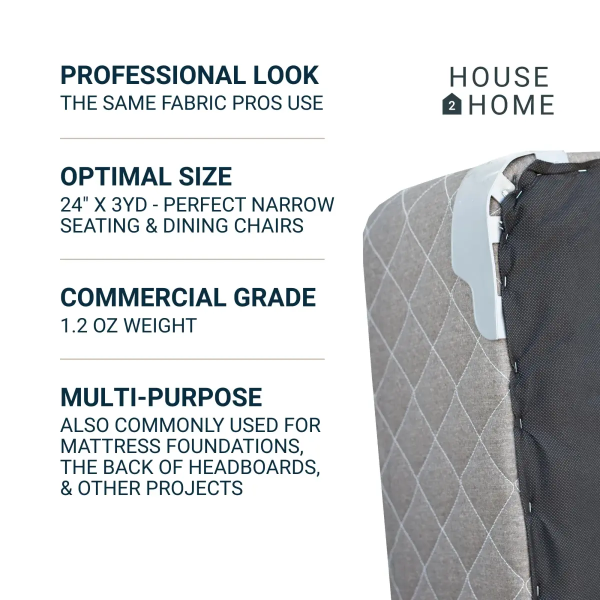 House2Home Cambric Dust Cover Fabric 68.6 cm (24 Inch) x 2.74 m (3 yd) | Professional Upholstery Material - view 3