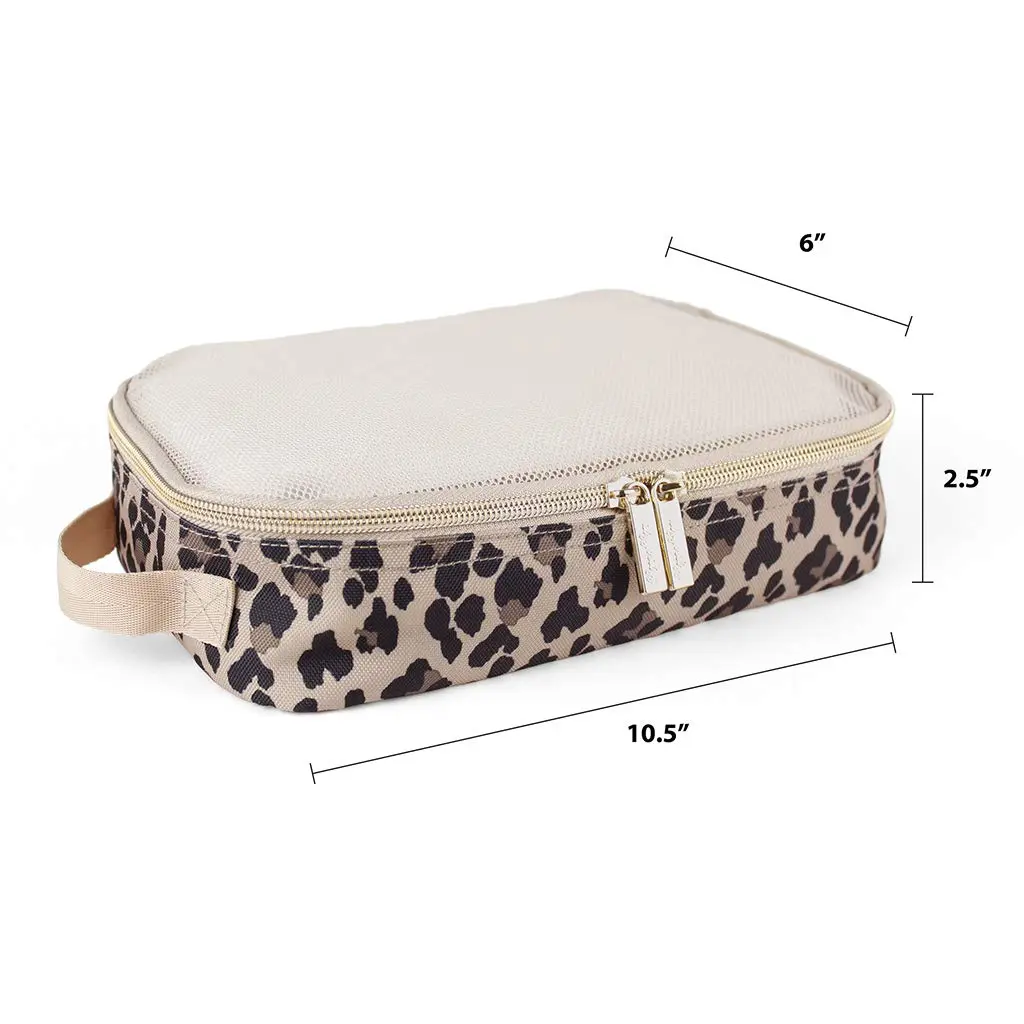 Itzy Ritzy Packing Cubes for Travel, Set of 3 Travel Organizers (Leopard) | Stylish & Space-Efficient - view 4