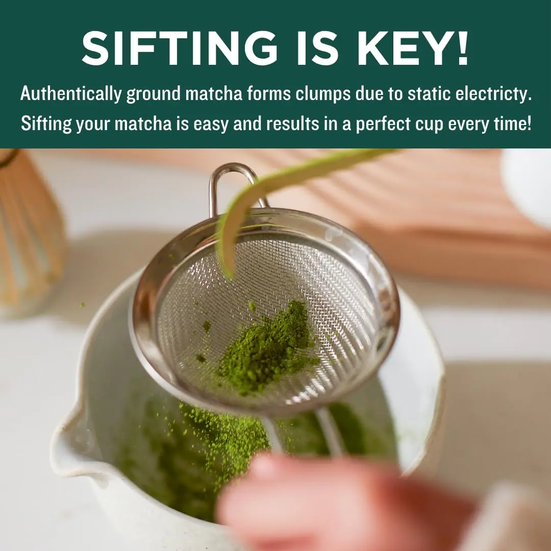 Jade Leaf Modern Matcha Whisk Set with Electric Frother, Scoop & Sifter | Beginner-Friendly Clump-Free Matcha Preparation - view 3