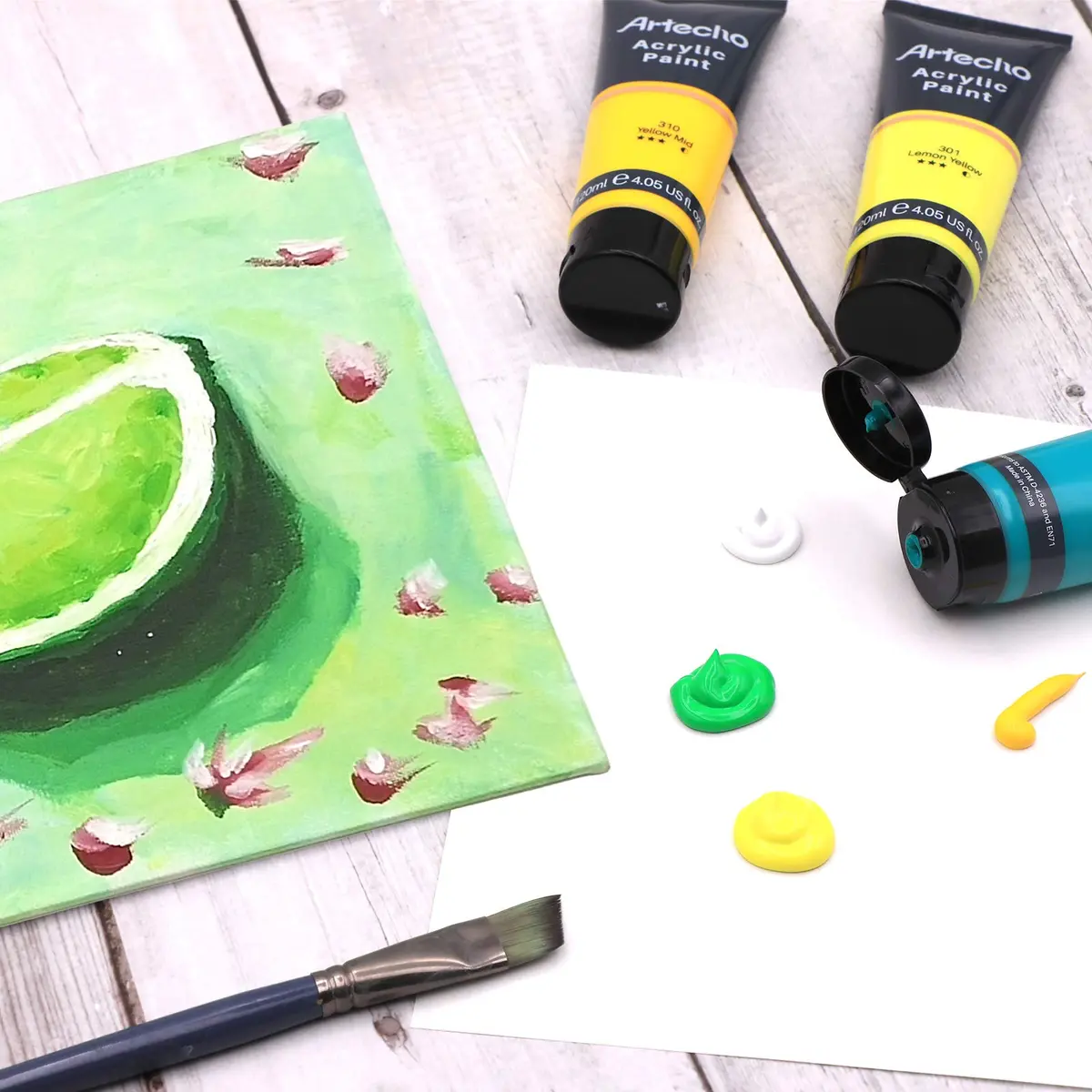 Artecho 8 Colors Acrylic Paint 120ml | Rich, Lightfast, Versatile for Canvas & Crafts - view 5