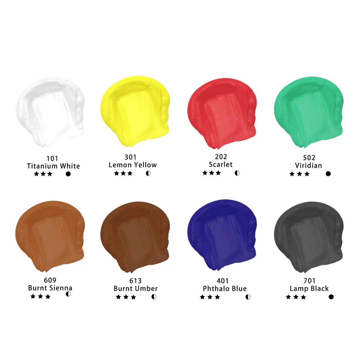 Artecho 8 Colors Acrylic Paint 120ml | Rich, Lightfast, Versatile for Canvas & Crafts - view 2