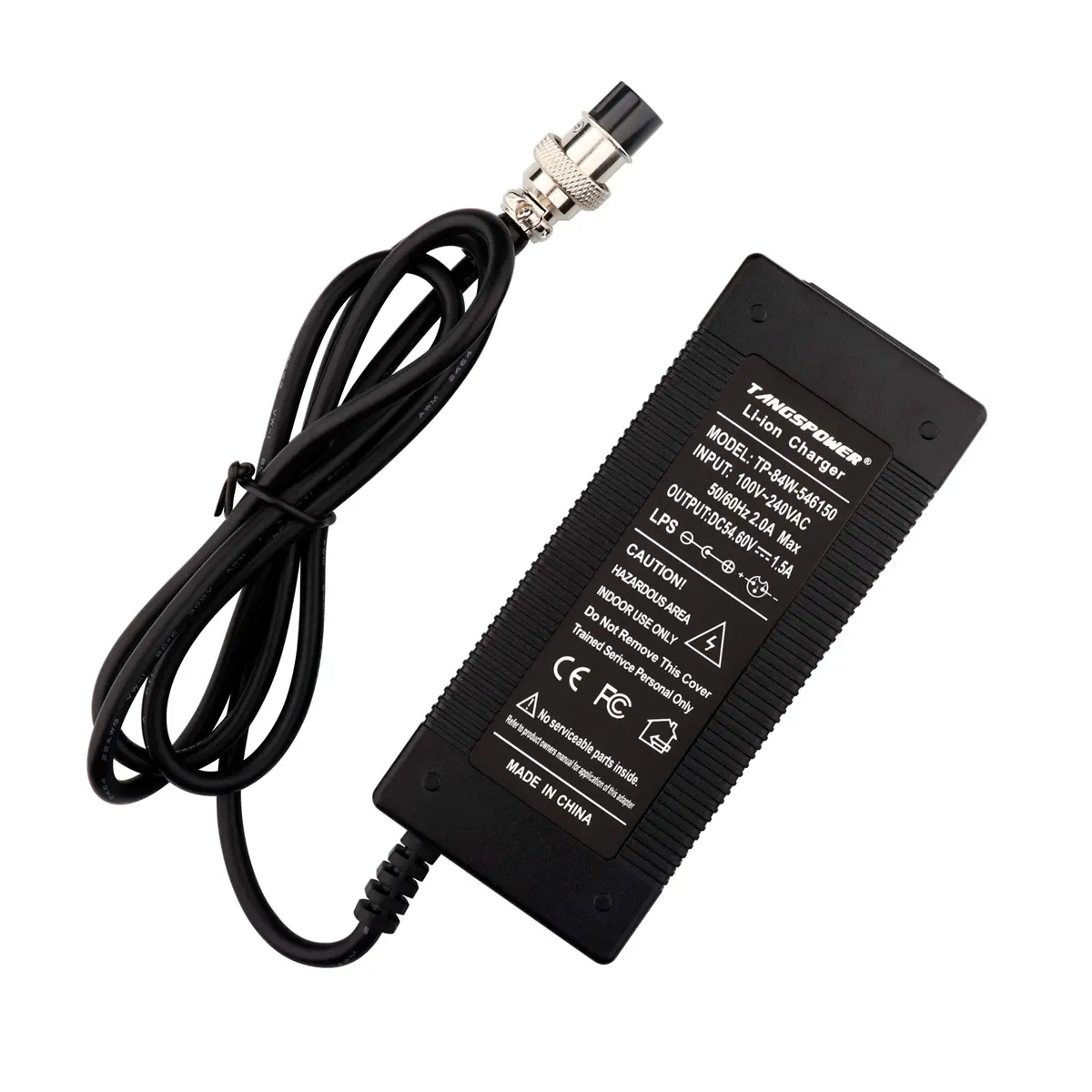 TANGSPOWER 48v Battery Charger 54.6V 48Volt Power Supply Adapter for Lithium Batteries - main product image