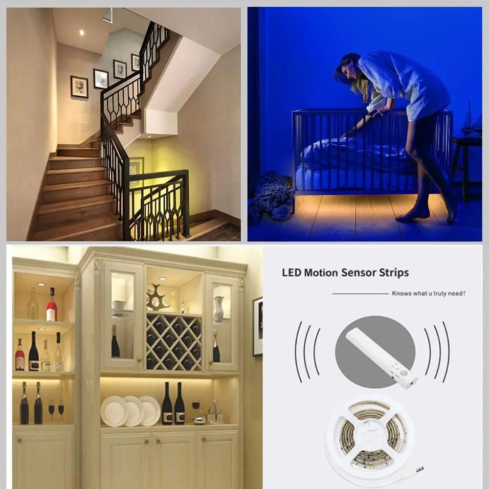 KUCAM Motion Sensor Wardrobe Light 1.5M | PIR Auto on/Off, Battery Powered, 6000K White for Closet & Bedroom - view 5