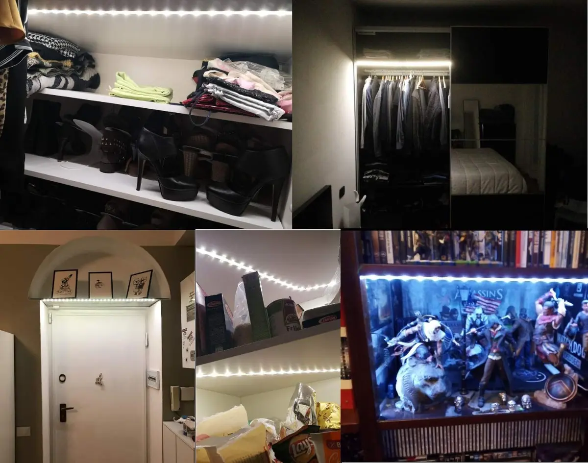 KUCAM Motion Sensor Wardrobe Light 1.5M | PIR Auto on/Off, Battery Powered, 6000K White for Closet & Bedroom - view 7