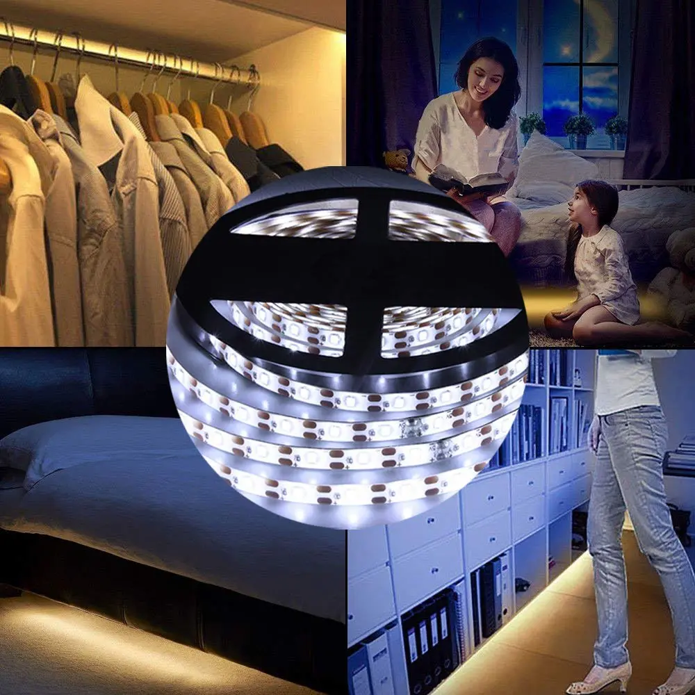 KUCAM Motion Sensor Wardrobe Light 1.5M | PIR Auto on/Off, Battery Powered, 6000K White for Closet & Bedroom - view 2