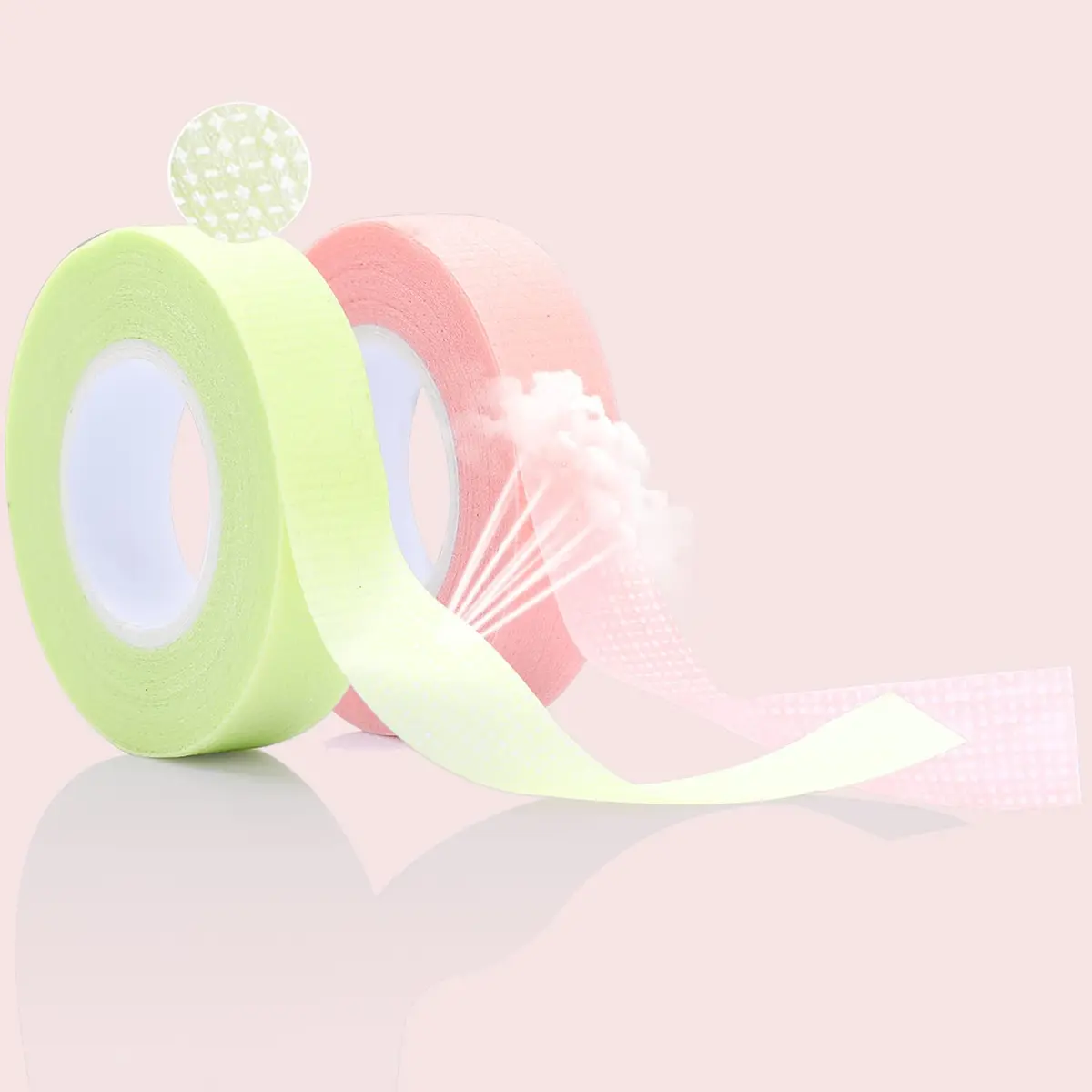 JASSINS 6 Rolls Eyelash Tape,Adhesive Fabric Tape,2 Color | Breathable, Safe & Easy to Tear - view 2