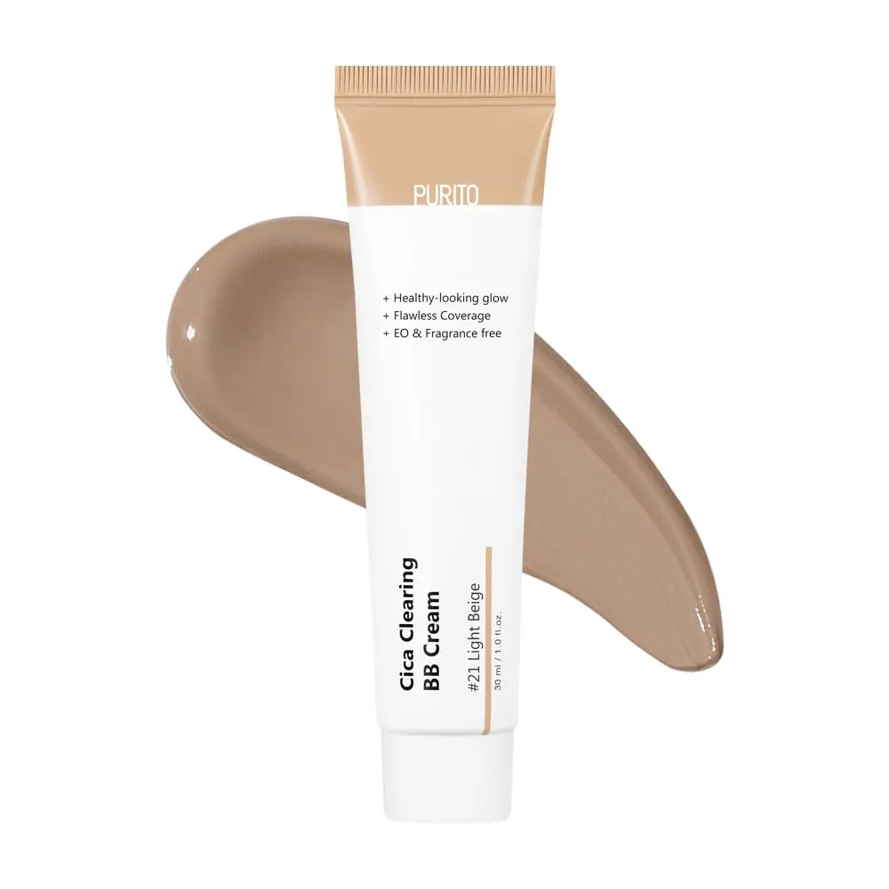 PURITO Cica Clearing BB Cream #21 Light Beige 30ml (1 Fl Oz) | Vegan & Cruelty-Free with Centella Asiatica - main product image