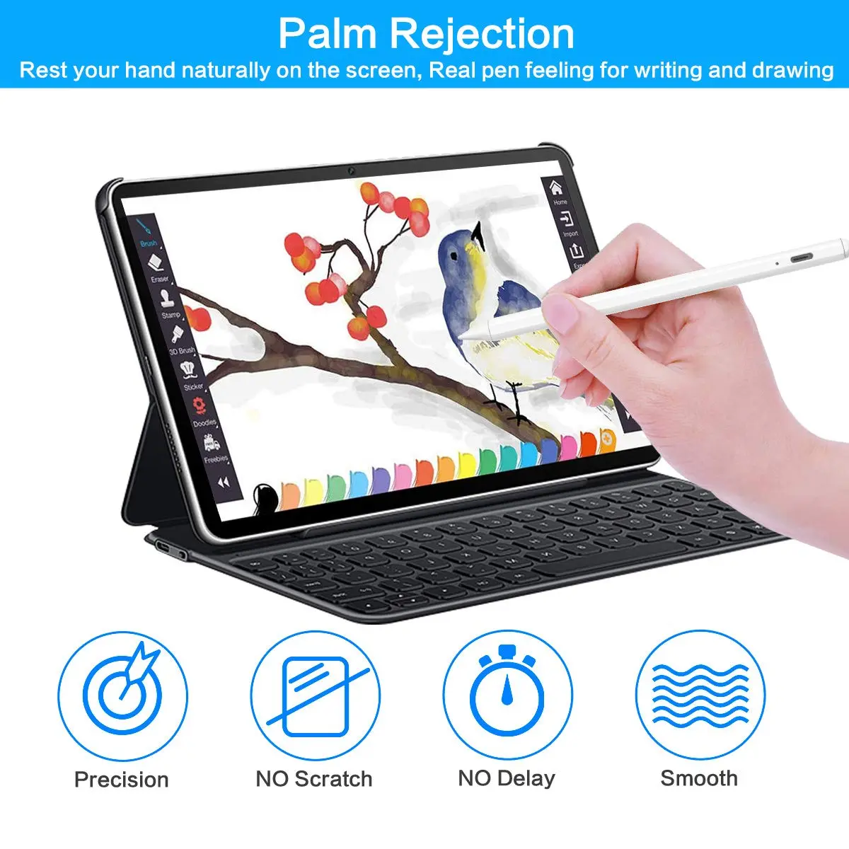 Yottn Stylus Pen for Apple iPad - Palm Rejection, Precise, Long Battery Life | Compatible with 2018-2026 iPad Models - view 2