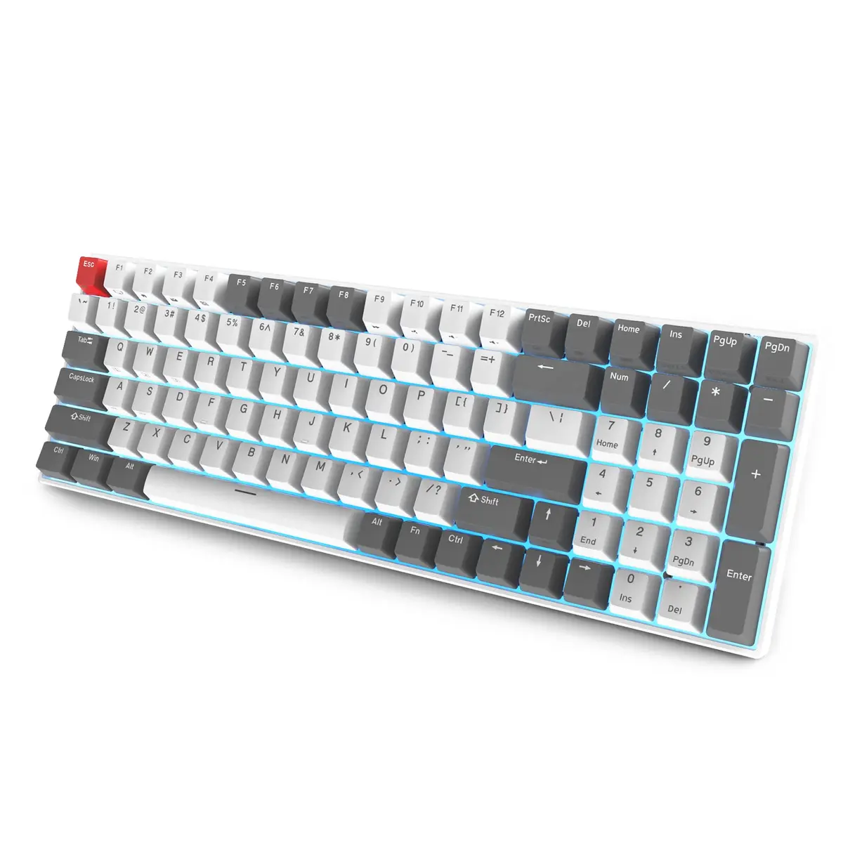 RK ROYAL KLUDGE RK100 Wireless Mechanical Keyboard RGB Backlit Bluetooth5.1/2.4G/Wired 96% Full Size 100-Key Hot Swappable Brown Switch Classic | Gaming Keyboard with Custom RGB - view 9