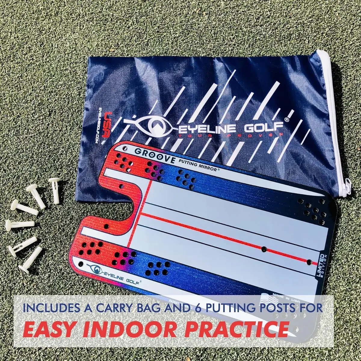 EyeLine Golf Putting Mirror, Alignment Training Aid for Consistent Setup, Indoor-Outdoor (Groove) - view 5