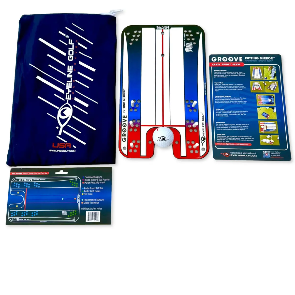 EyeLine Golf Putting Mirror, Alignment Training Aid for Consistent Setup, Indoor-Outdoor (Groove) - view 3
