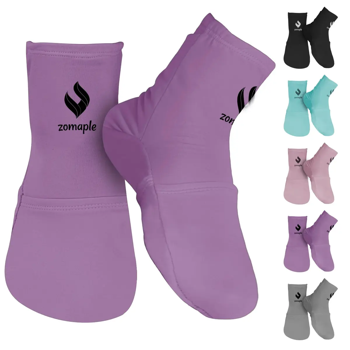 Zomaple Cold Therapy Socks with Gel Packs, Medium Purple | Targeted Relief for Neuropathy & Hot Feet - main product image