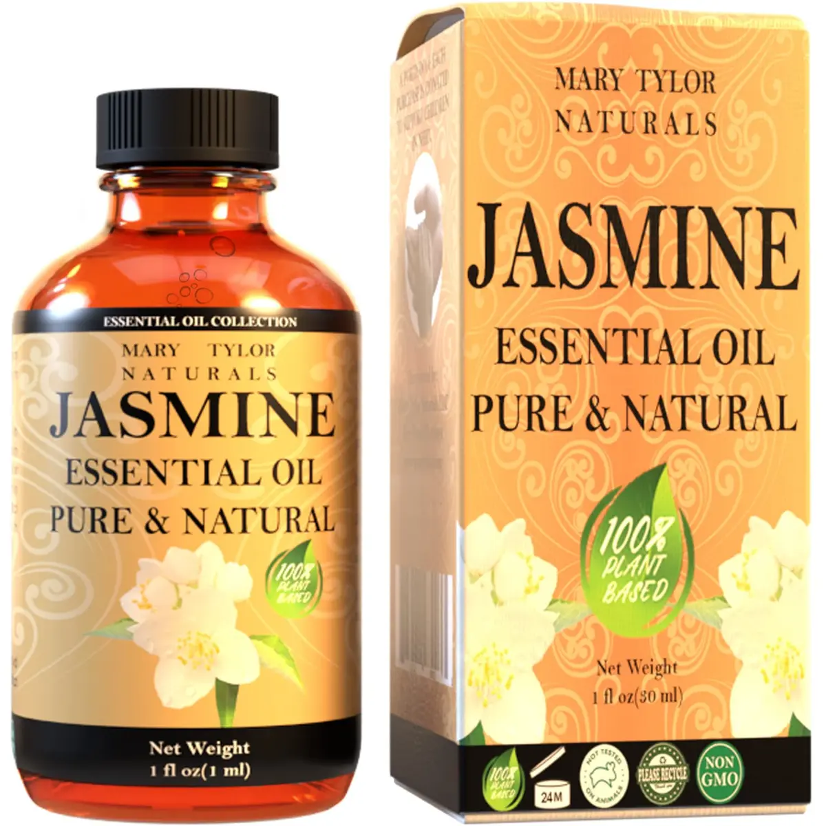 Mary Tylor Naturals Jasmine Essential Oil 30ml | Pure Therapeutic Grade Aromatherapy - main product image