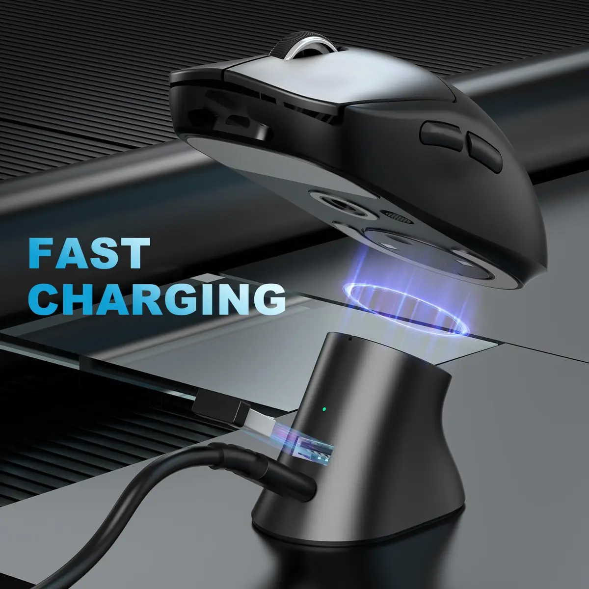 Soarking Charging Dock for Logitech Computer Mouse G Pro X Superlight 2 DEX/2/1, G502, G703, G903, G403 Lightspeed | Powerplay Charging System - view 7