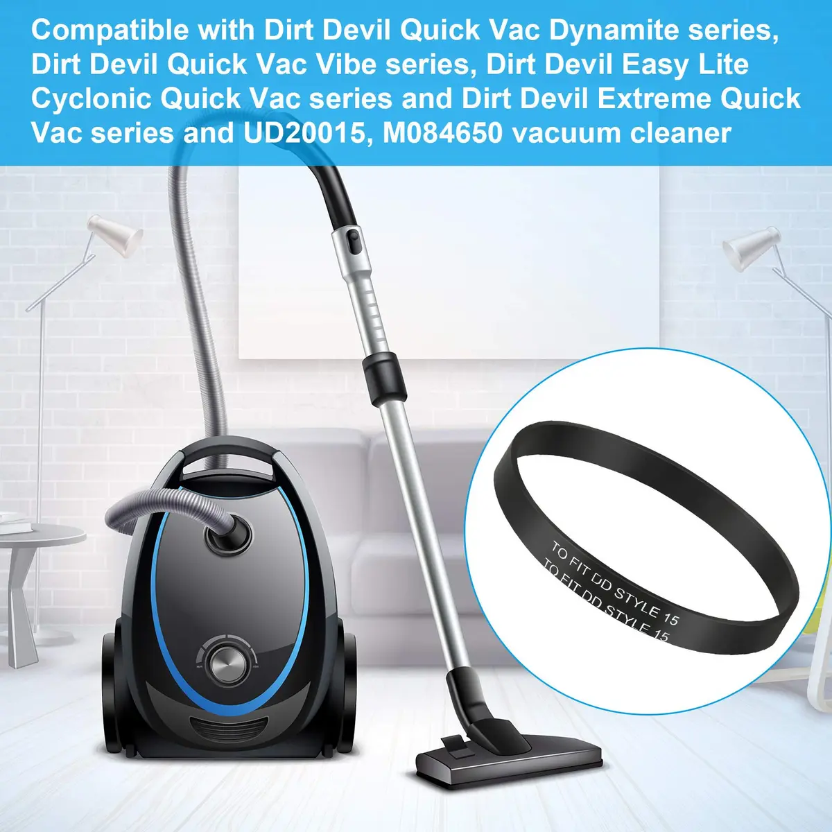 Honoson Vacuum Belt Style 15 | Compatible with Dirt Devil Series, Durable Rubber (70-120 chars) - view 7