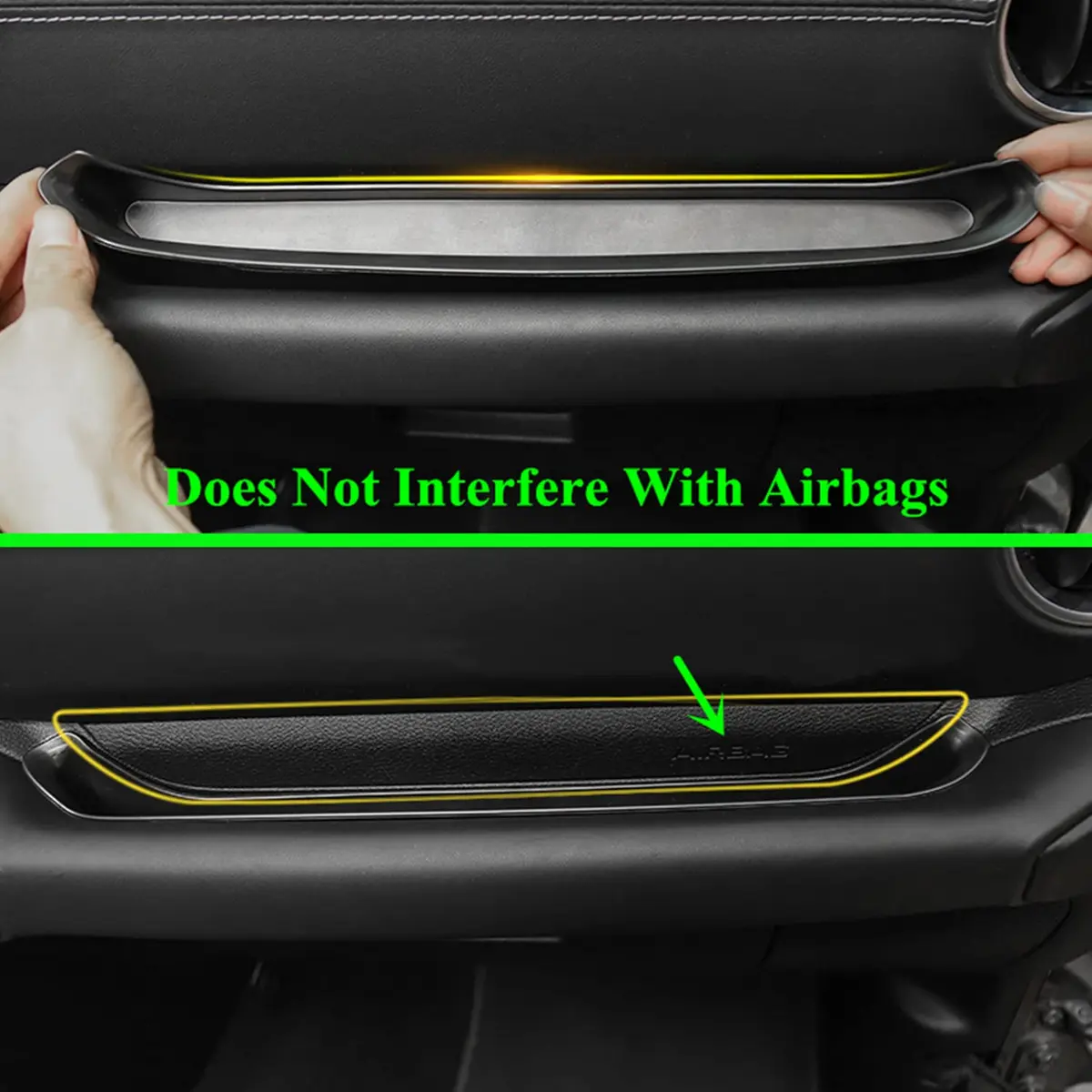 YOCTM GrabTray Interior Storage for Jeep Wrangler JL 2018-2023 | Extra Organizer for Co-pilot Bar - view 3
