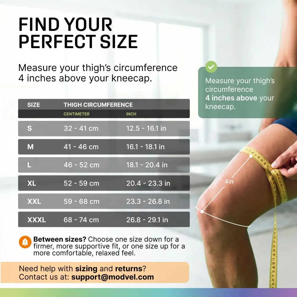 Modvel Compression Knee Brace for Women & Men - 2 Pack | Natural Pain Support for Knee & Arthritis Relief - view 3