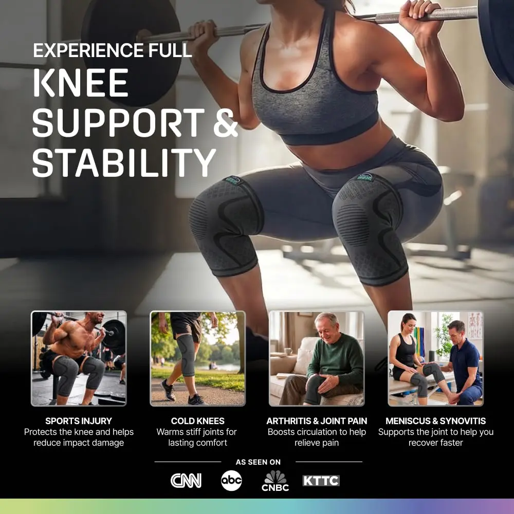 Modvel Compression Knee Brace for Women & Men - 2 Pack | Support for Knee Pain, Arthritis & ACL - view 4