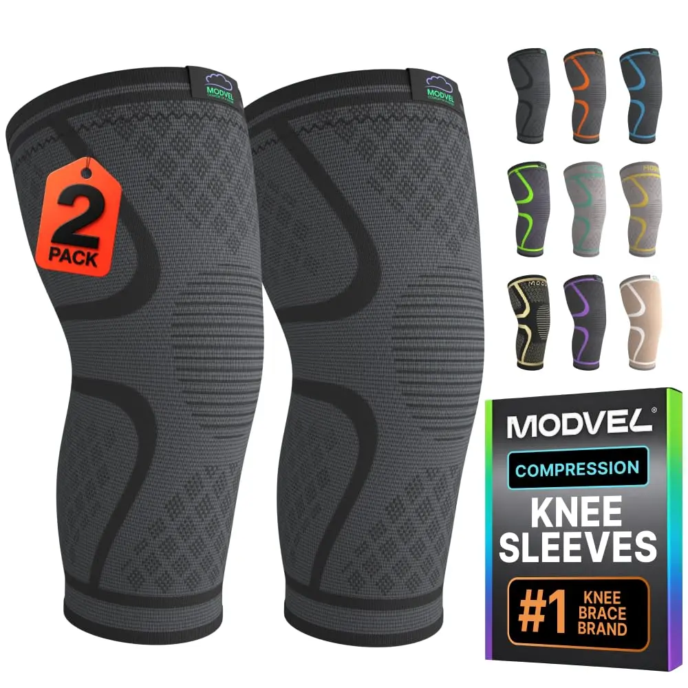 Modvel Compression Knee Brace for Women & Men - 2 Pack | Support for Knee Pain, Arthritis & ACL - main product image