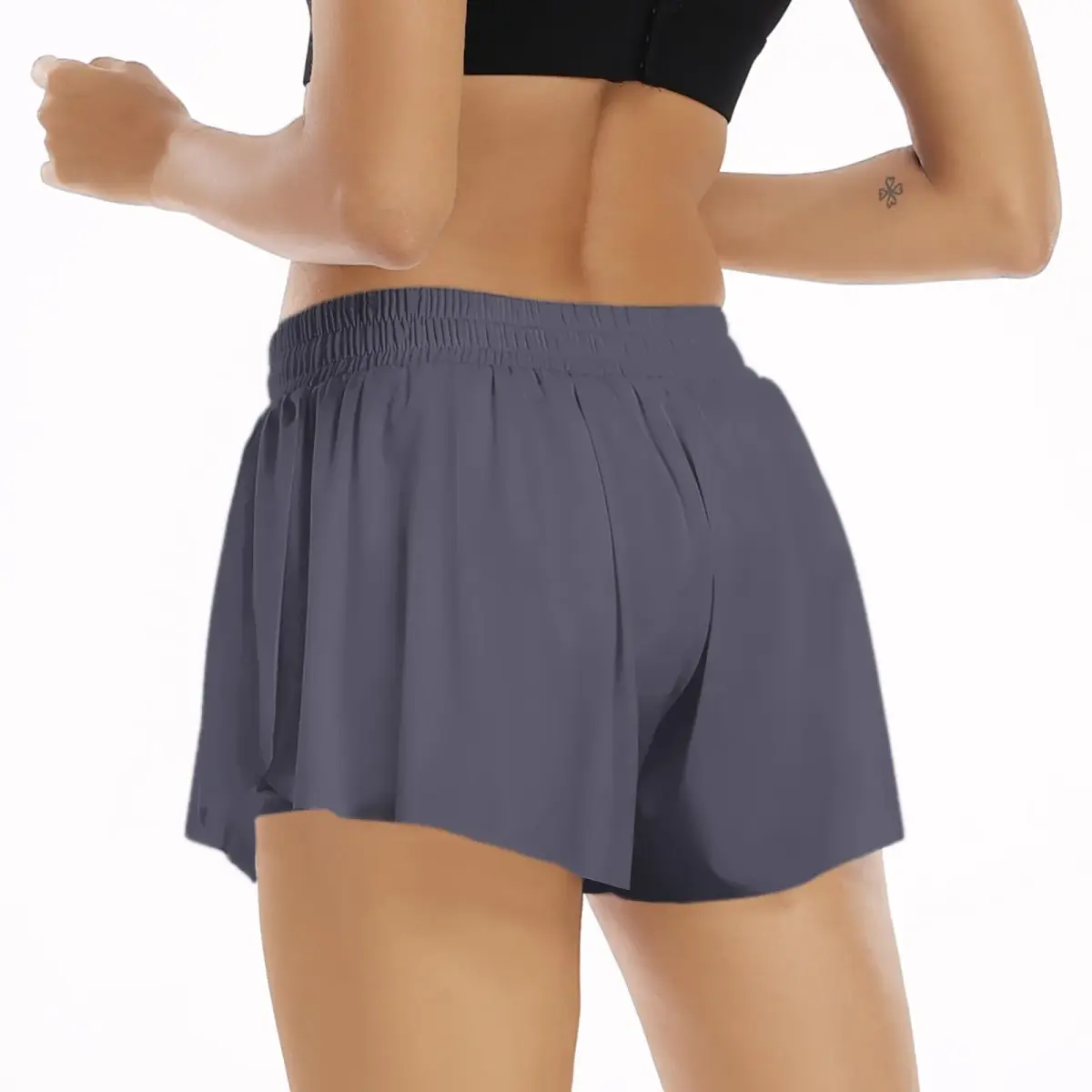 Wsirmet Butterfly Shorts for Women 2-in-1 Athletic Skorts with Pocket | High Waisted, Moisture-Wicking, Size Inclusive - view 7