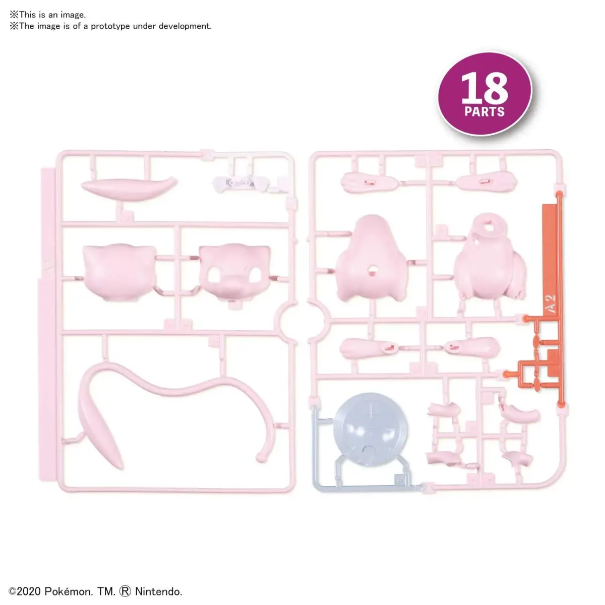 Bandai Hobby Pokémon Mew Quick!! Model Kit 18 Parts | Snap-Fit Plastic Assembly - view 4