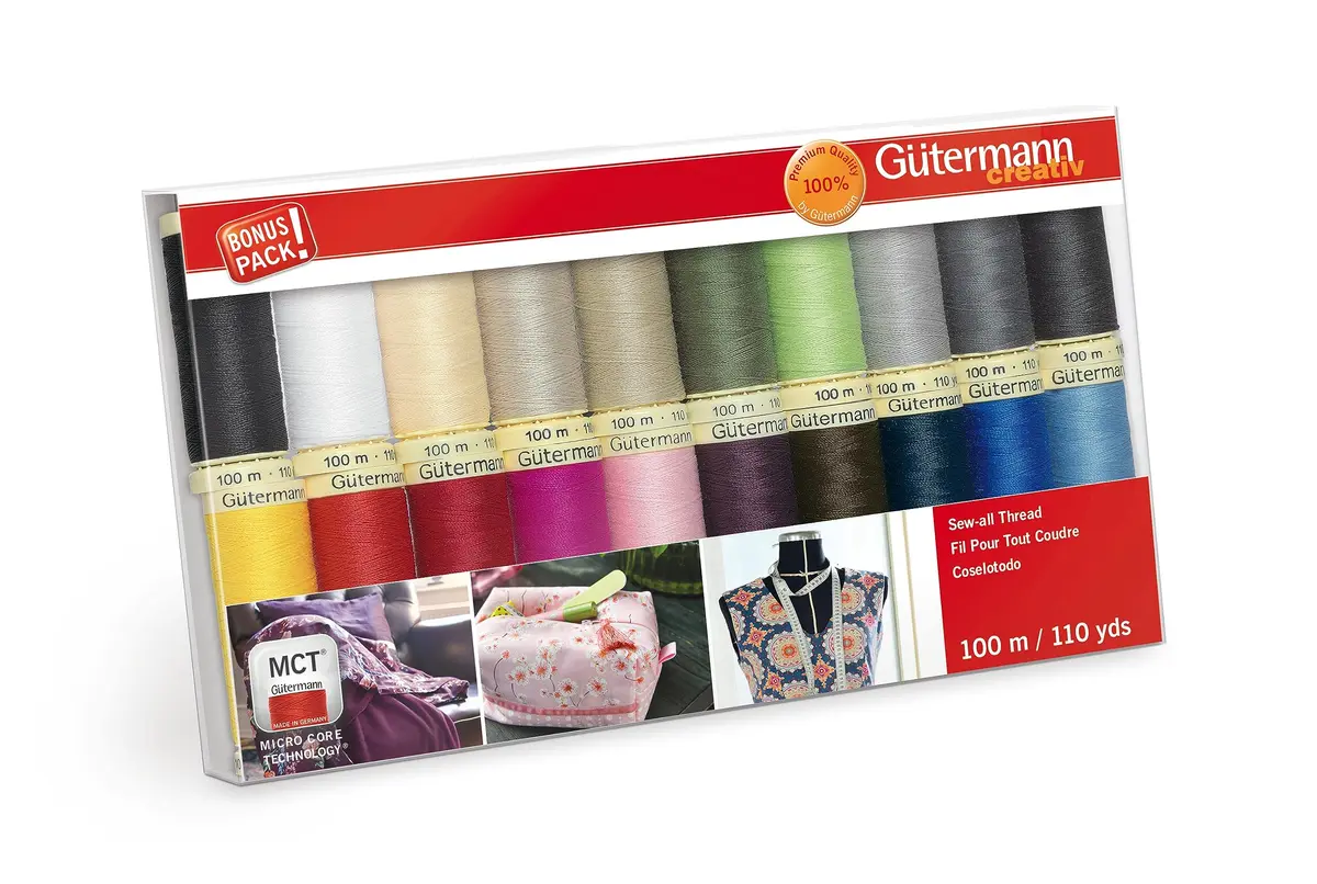 Gütermann Thread Poly Set 20SP Basics | Assorted Polyester Threads for Sewing (7.8 in x 4.5 in x 0.9 in) - main product image