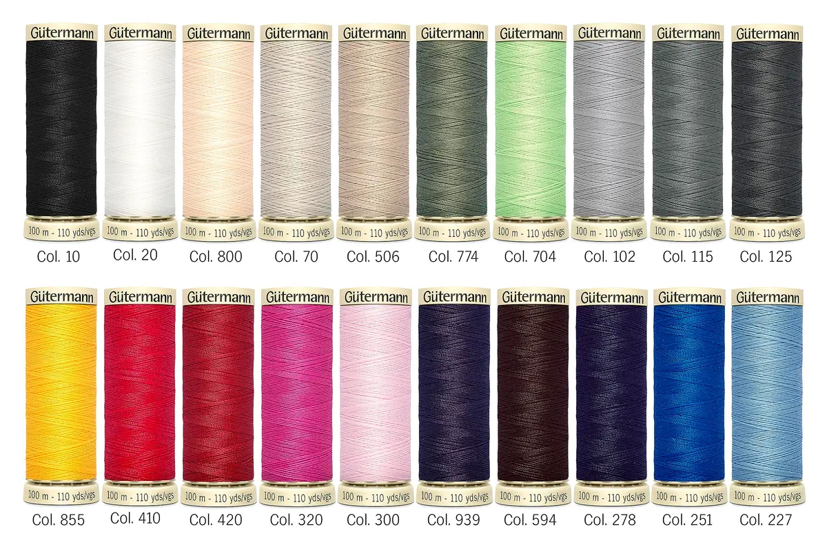 Gütermann Thread Poly Set 20SP Basics | Assorted Polyester Threads for Sewing (7.8 in x 4.5 in x 0.9 in) - view 2