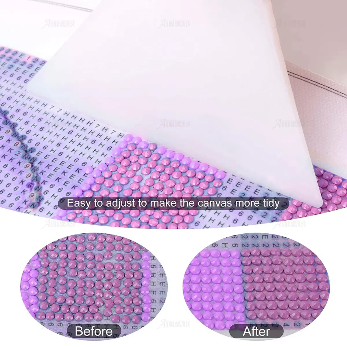 AUEAR Stainless Steel Diamond Art Painting Ruler 800 Grids | Full & Partial Drill Tool - view 3