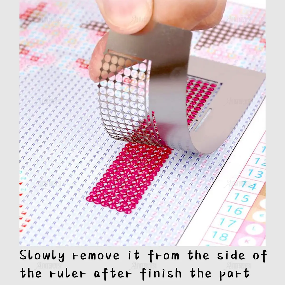 AUEAR Stainless Steel Diamond Art Painting Ruler 800 Grids | Full & Partial Drill Tool - view 4