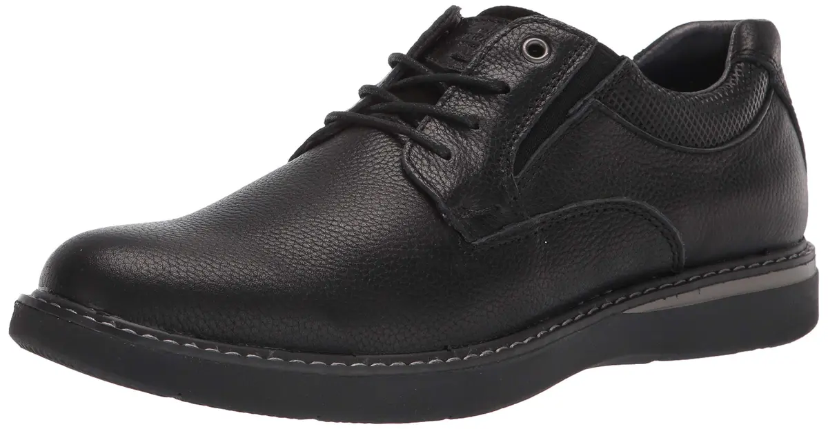 Nunn Bush Bayridge Plain Toe Oxford Black 12 M (D) | Classic Leather Dress Shoe for Men - main product image