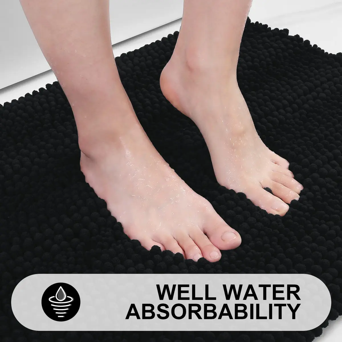 Grandaily Chenille Bathroom Rugs 30x20 | Soft Absorbent Bath Mat for Bathroom Comfort - view 5