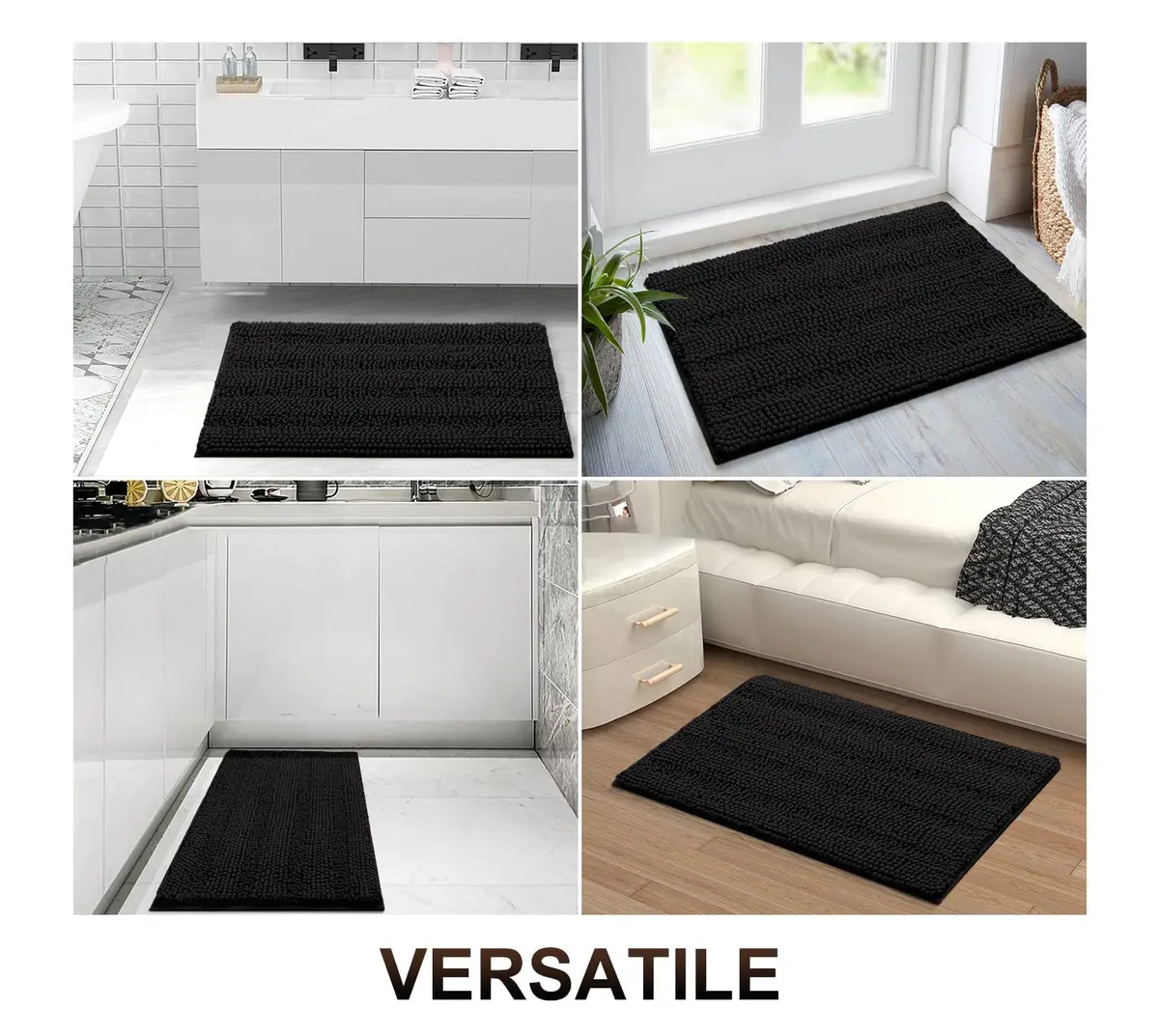 Grandaily Chenille Bathroom Rugs 30x20 | Soft Absorbent Bath Mat for Bathroom Comfort - view 8