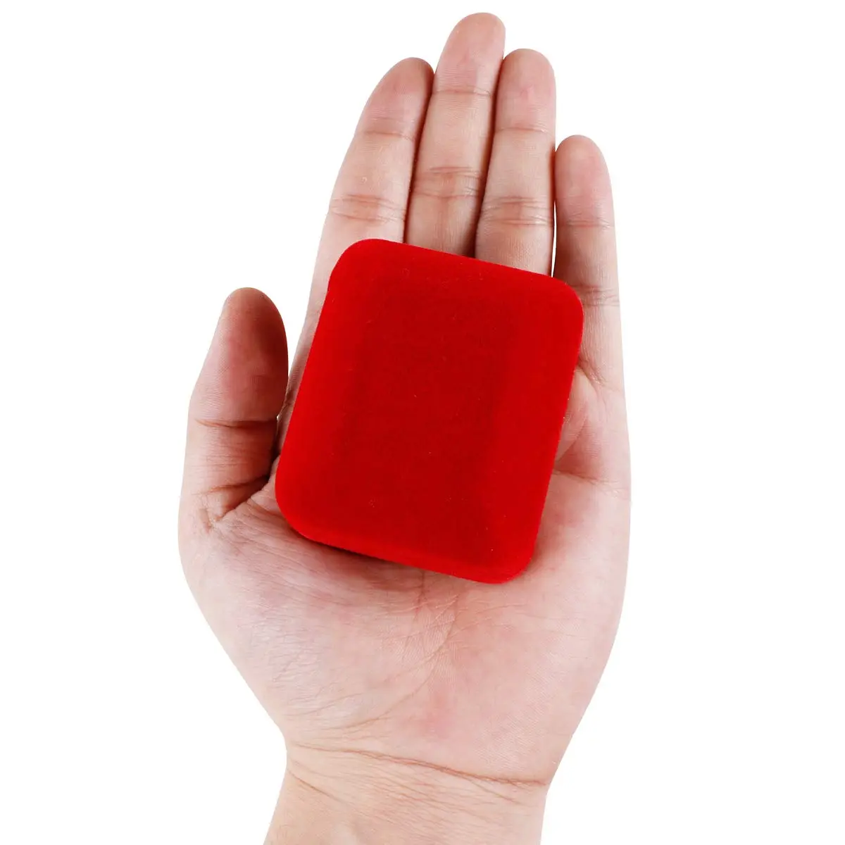 Omeet LED Velvet Ring Box for Proposal, Engagement, Wedding, Slim - Red | Compact & Elegant Jewelry Storage - view 3