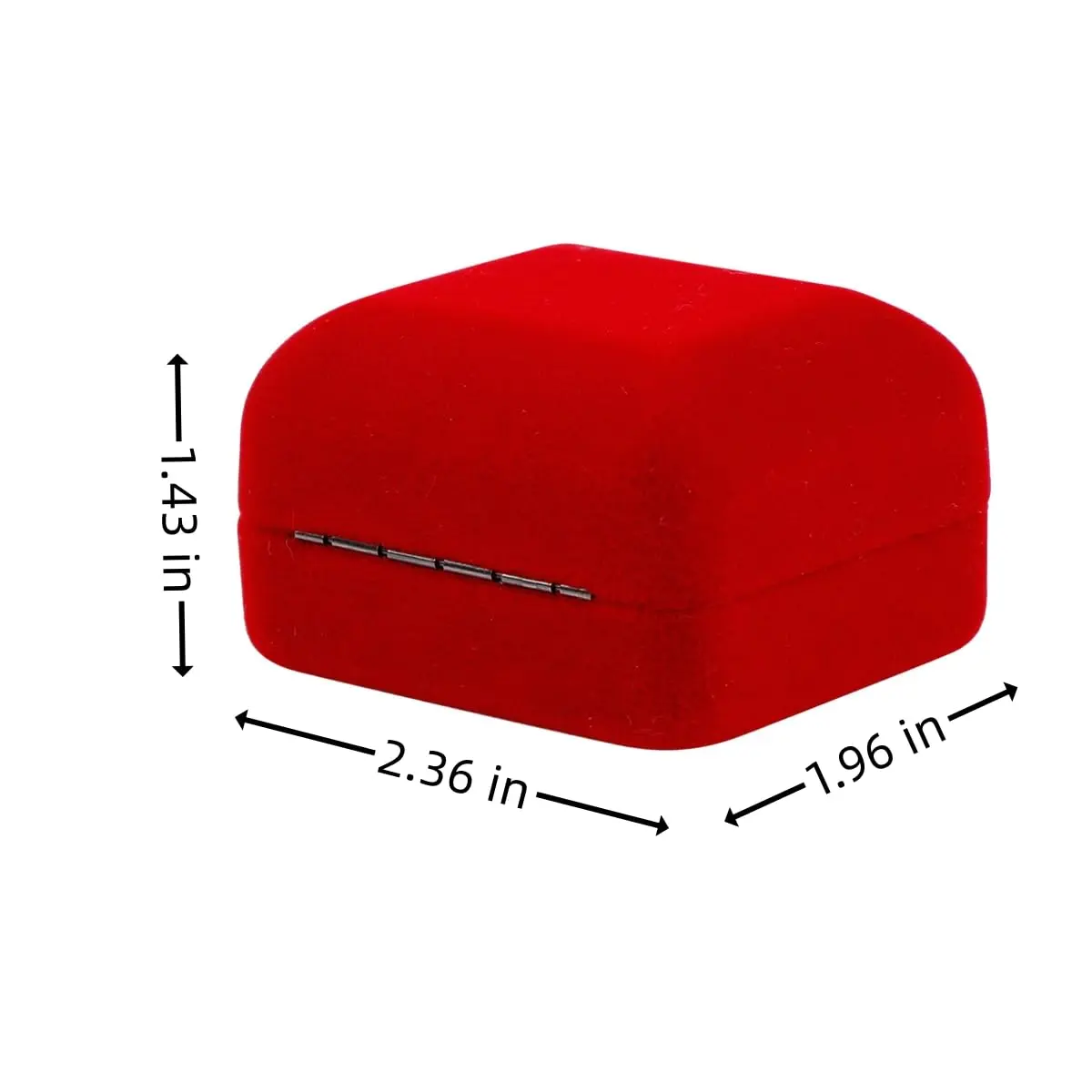 Omeet LED Velvet Ring Box for Proposal, Engagement, Wedding, Slim - Red | Compact & Elegant Jewelry Storage - view 4