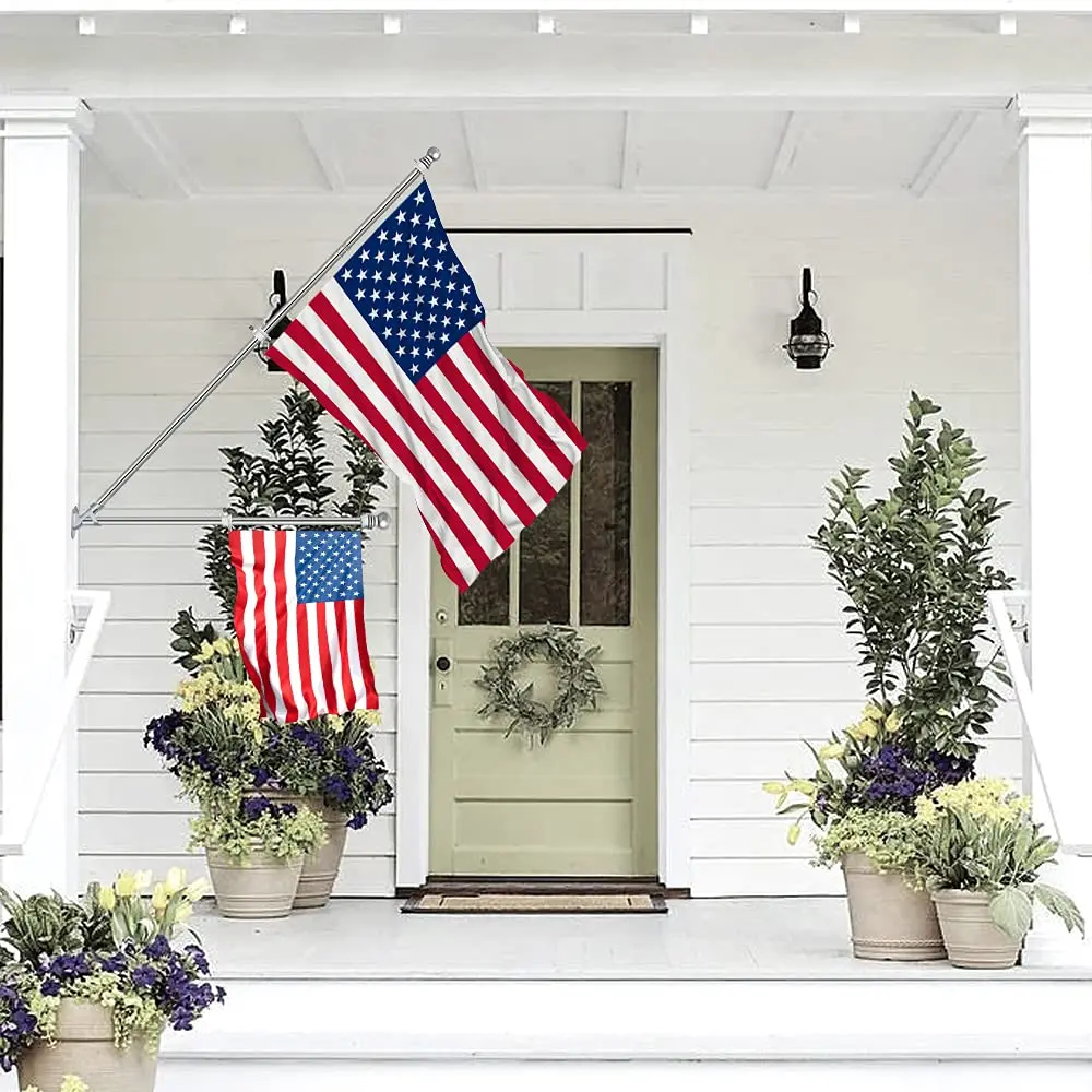 ZMTECH 6 FT Stainless Steel Flag Pole Kit with Upgraded Bracket & Tangle Free Rings | Adjustable Residential & Commercial Use - view 7