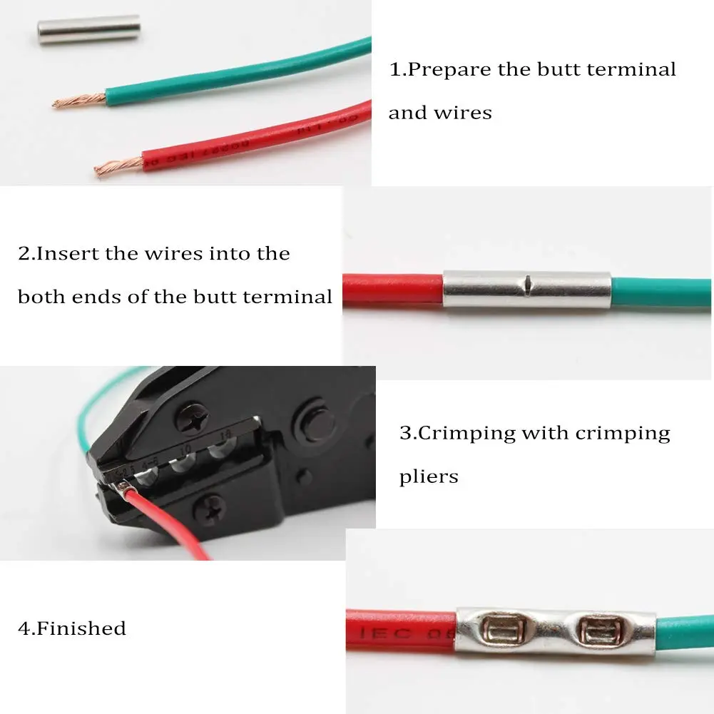 Teansic 100Pcs Bare Uninsulated Butt Connectors AWG12-10 | Corrosion-Resistant Copper Terminals - view 4