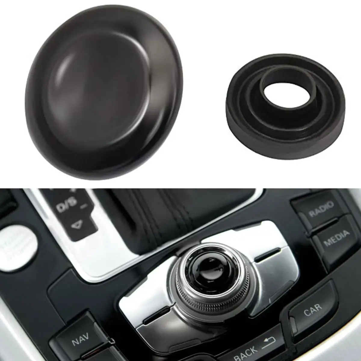 SecosAutoparts Navigation Button Joystick Console Center Button Cover 8K0998068 for Audi A4-S8 (2004-2015) | Direct Fit Replacement - main product image