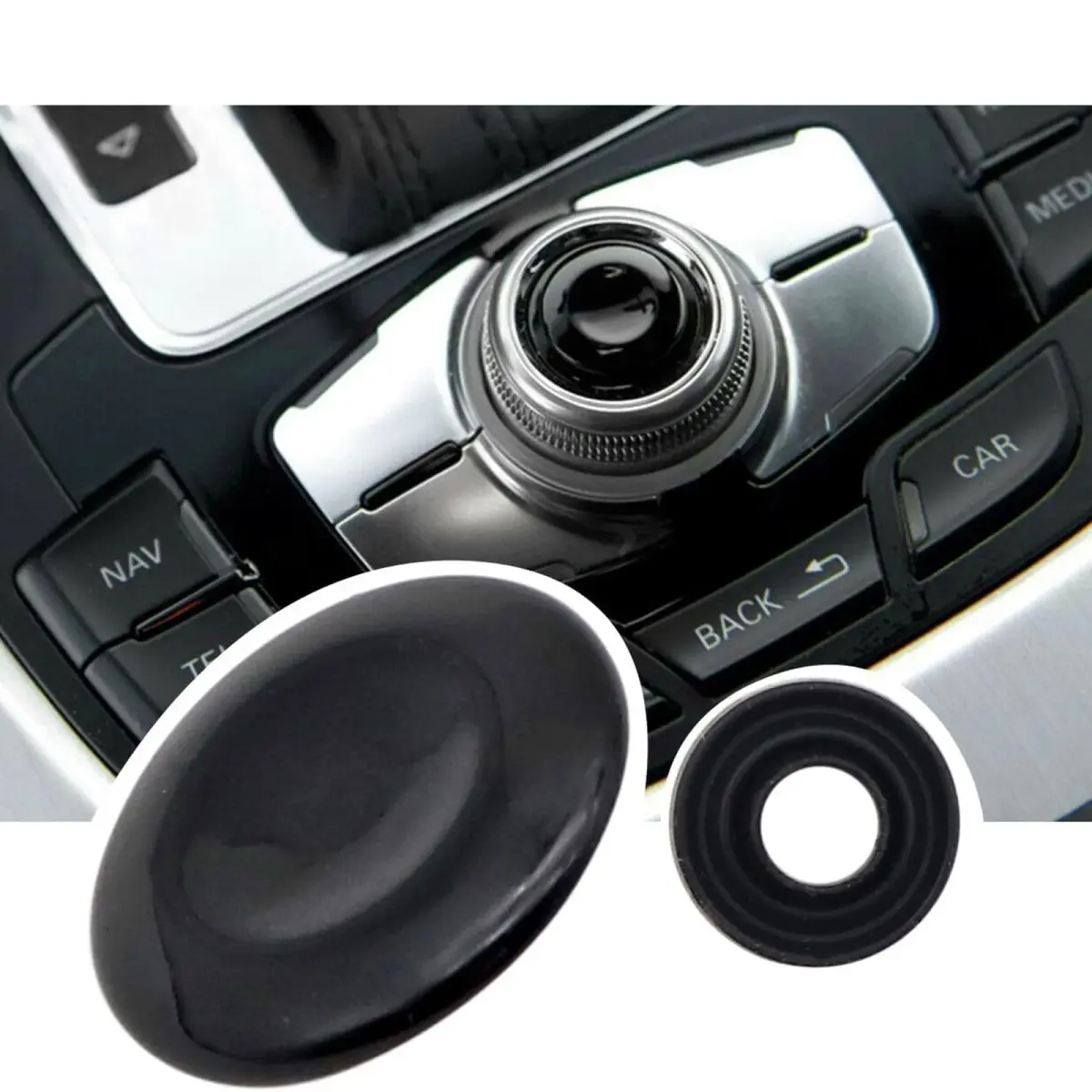 SecosAutoparts Navigation Button Joystick Console Center Button Cover 8K0998068 for Audi A4-S8 (2004-2015) | Direct Fit Replacement - view 3