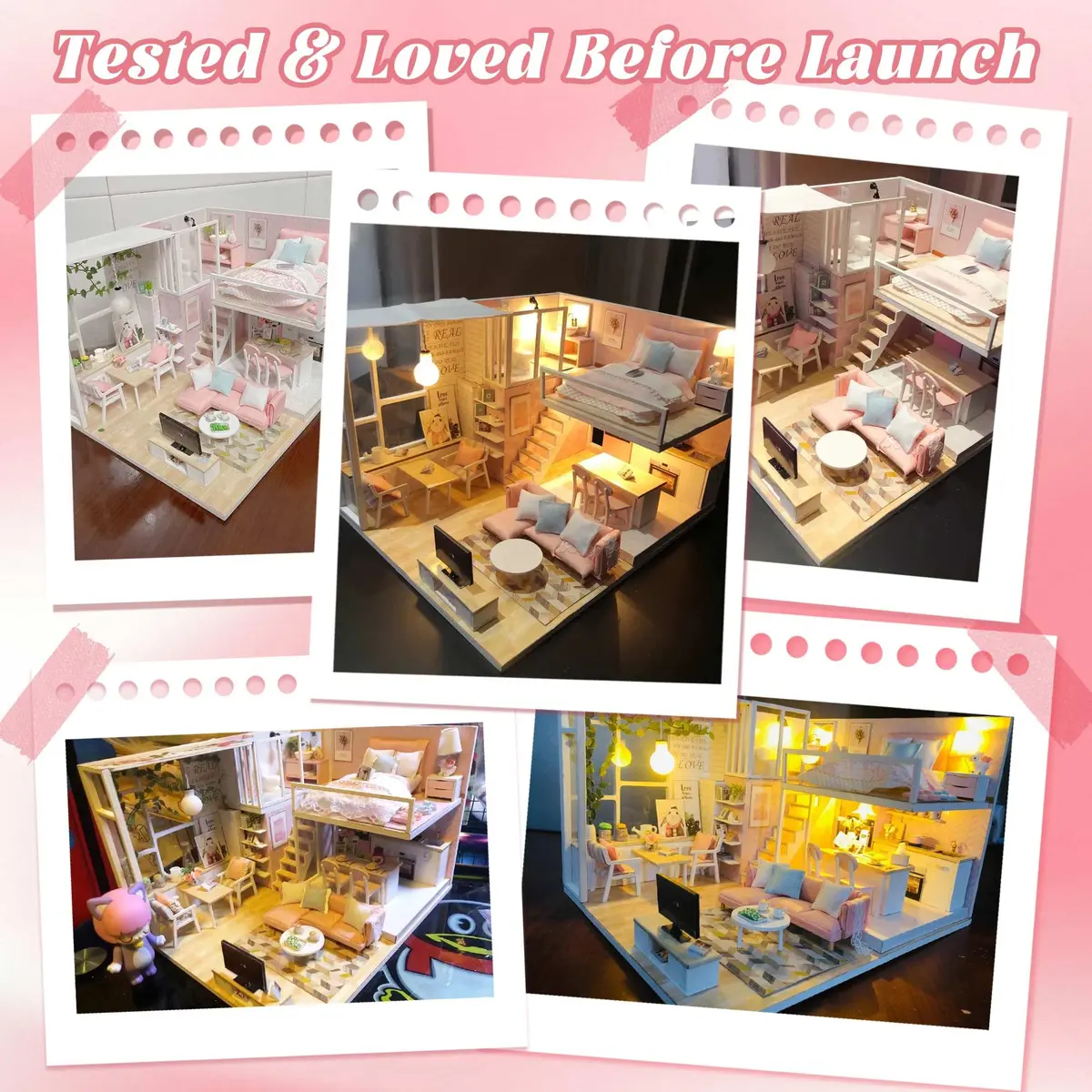 Flever Tranquil Life DIY Miniature Dollhouse Kit with Loft Apartment Scene, 1:32 Scale | 18-24 Hour Assembly - view 7